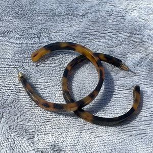 Cheetah hoop earrings